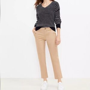 LOFT Monroe Slim Chino Khaki Pants